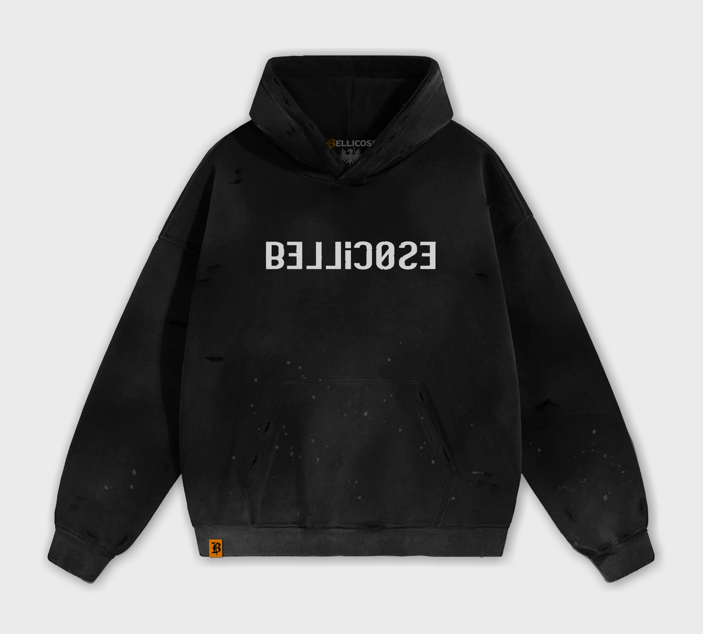 BELLICOSE Esco.bar Distressed Hoodie