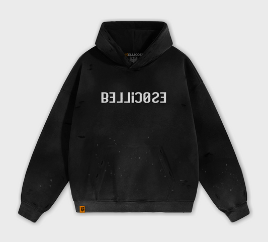 BELLICOSE Esco.bar Distressed Hoodie