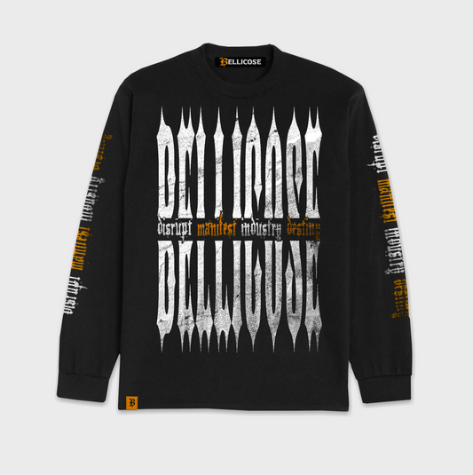 BELLICOSE - Disrupt.Manifest.Industry.Destiny Long-Sleeve Shirt