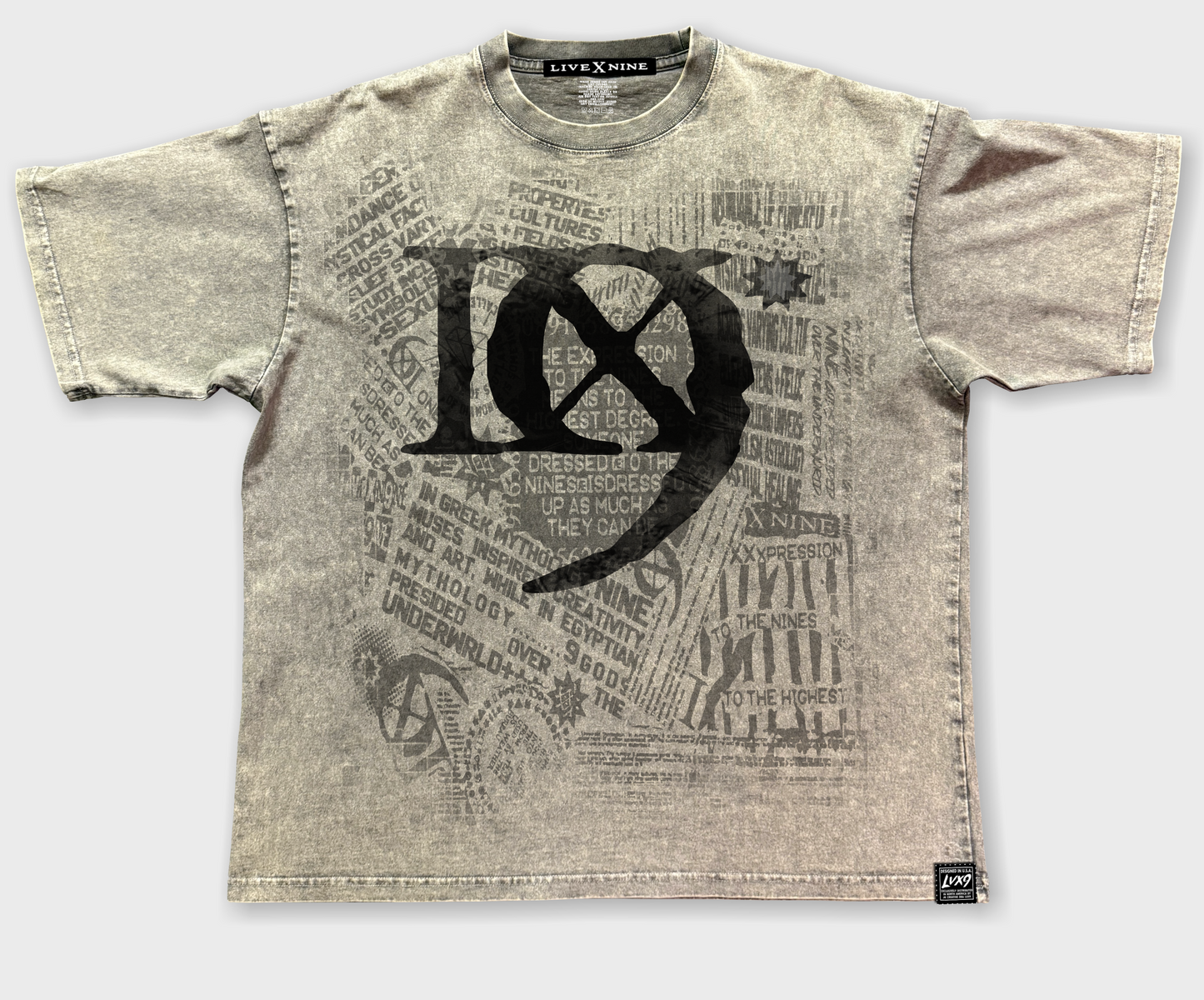 LIVE X NINE - Element.9.A.M. Mineral-washed T-shirt