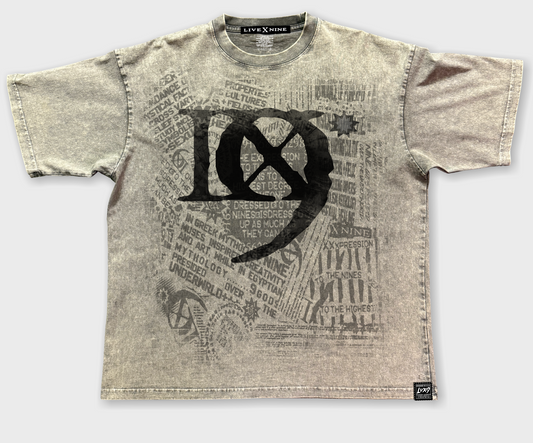 LIVE X NINE - Element.9.A.M. Mineral-washed Sandstone T-shirt