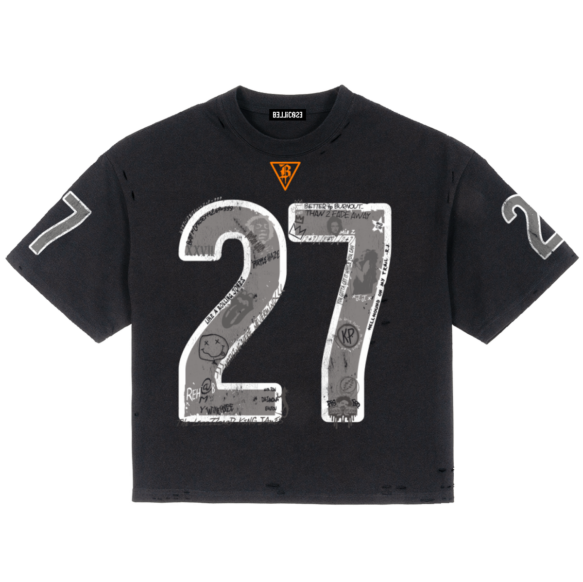 BELLICOSE - "The Club" Frayed Boxy Tee