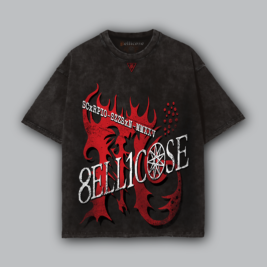 BELLICOSE - SCxRPIO-SZZSxN-MMXXV T-shirt (Scorpio Season 2025 / Limited Ed.)