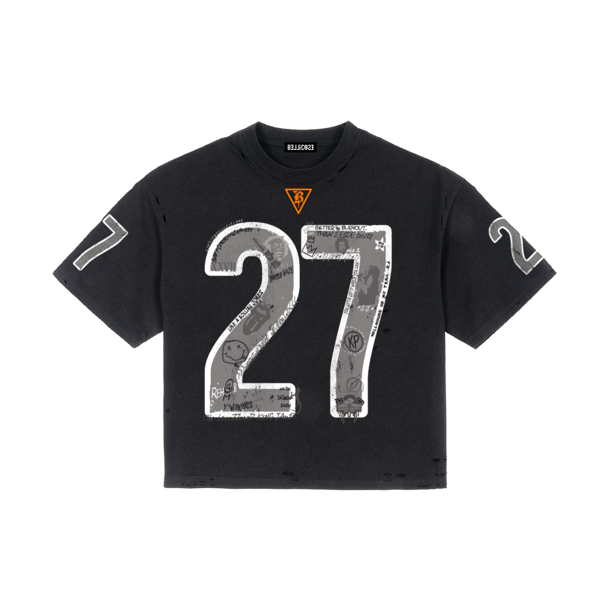 BELLICOSE - "The Club" Frayed Boxy Tee